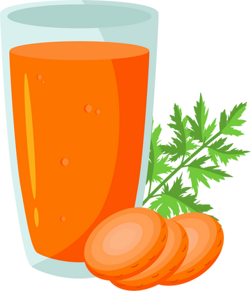 Carrot juice in a glass